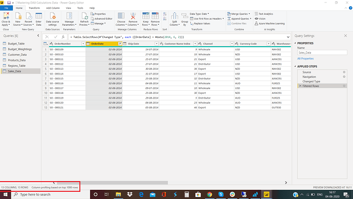 Order In Progress in Data