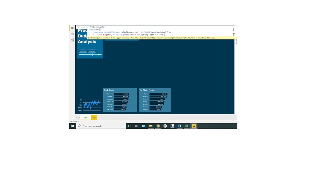 Creating A Table Using Dax
