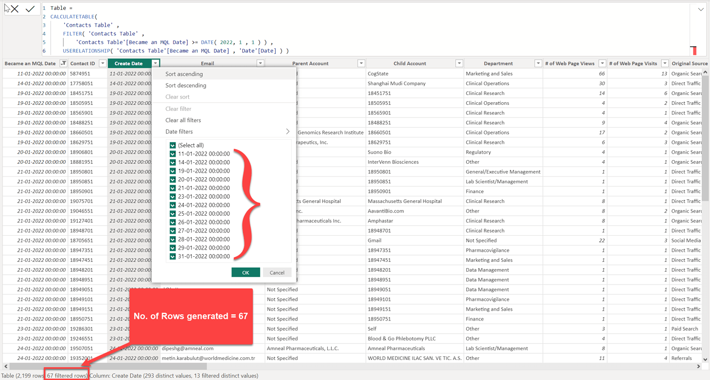 Userelationship with filter not displaying correctly DAX Calculations