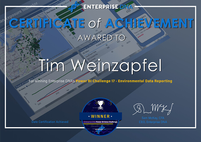Tim Weinzapfel - Winner