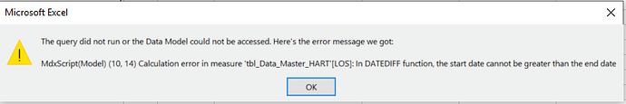 LOS Error message