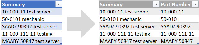 Power Query Workout9 Extract Part Number