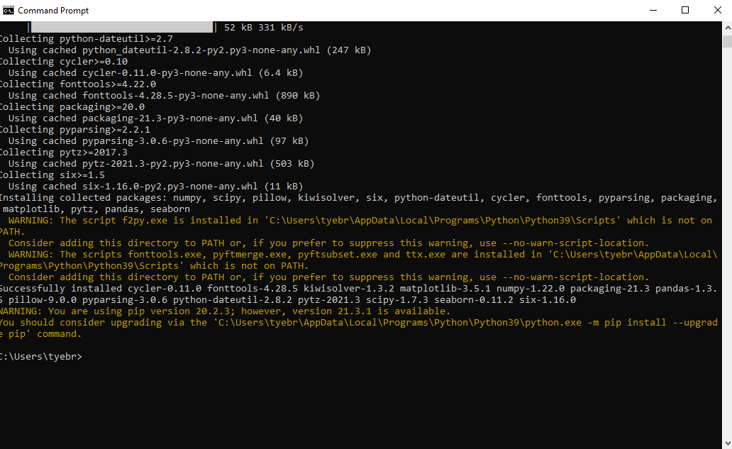 Python No Module Named 'Seaborn' - Power Bi - Enterprise Dna Forum