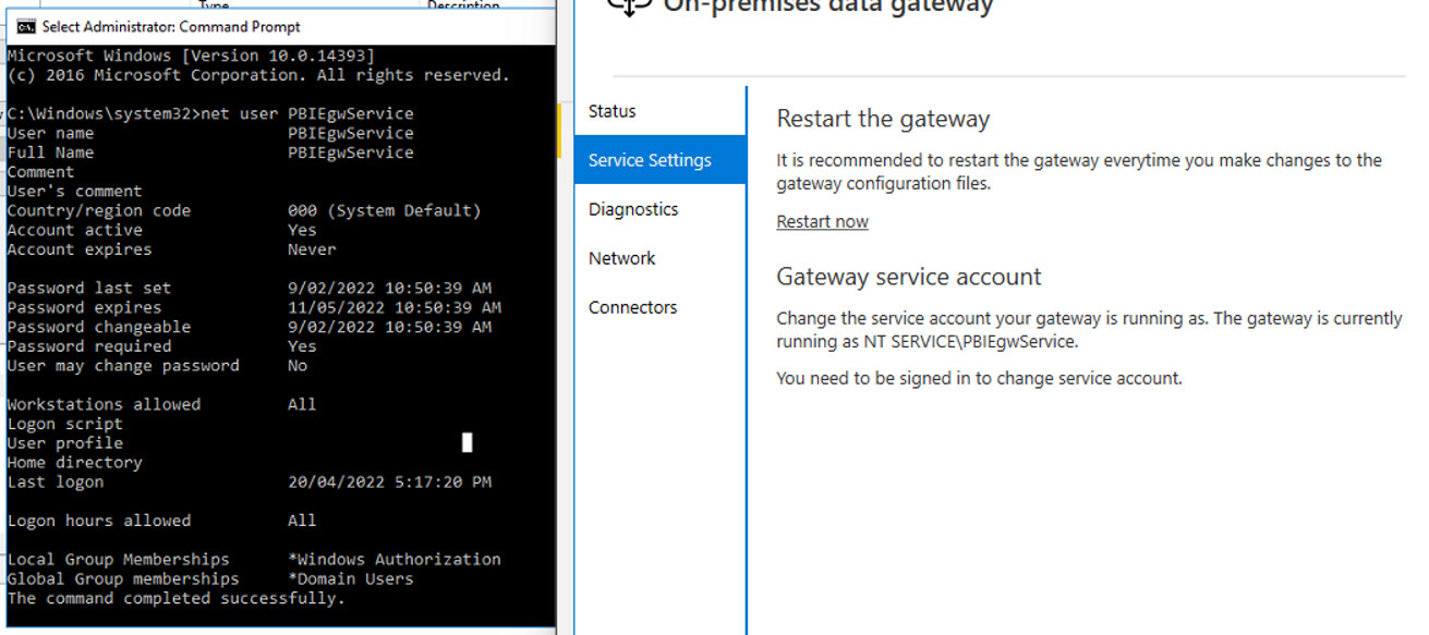 Refresh Failed due to Gateway Invalid Connection Credentials Error 