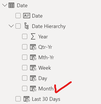 Add Month Field Inside The Data Hierarchy