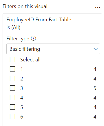 Field Used From Fact Table Itself